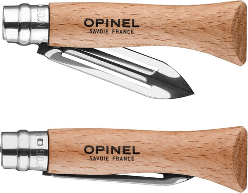 Opinel No.6 Folding Peeler - Outdoor Camp Kitchen and Picnic Folding Tool...