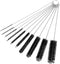 CiaraQ Bottle Cleaning Brushes, 9.8 Inch Nylon Tube Brush Set, Cleaner for Narrow Neck Bottles Cups with Hook, Set of 10pcs. Black...