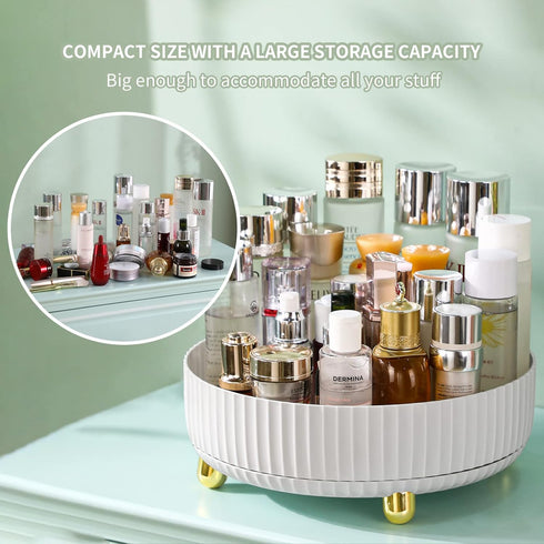 funest Makeup Perfume Organizer, 360 Degree Rotating Lazy Susan Cosmetic Desk Storage Lotions Display Case Round Tray with Large Capacity, for you...
