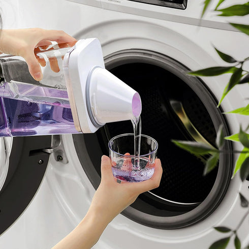 Laundry Detergent Dispenser, 38.7 oz Liquid Detergent Dispenser, Laundry Soap Dispenser, Plastic Detergent Container for Laundry Room/Powder/Fabri...