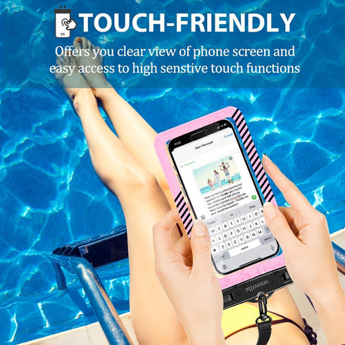 Waterproof Phone Pouches Bags Holder, Cell Phone Water Protectors Pouch Bag 2 Pack for Swimming, IPX8 Water Proof Phone Cases pouch for iPhone 15 ...