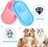 2 Pieces Cat Food Bowls Basic Dog Bowls Plastic Double Pet Food Water Bowls Feeding Bowl Tray Cat Eating and Drinking Bowl No Spill for Cats Dogs ...