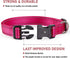 Reflective Dog Collar with Buckle Adjustable Safety Nylon Collars for Small Medium Large Dogs, Hotpink XS...