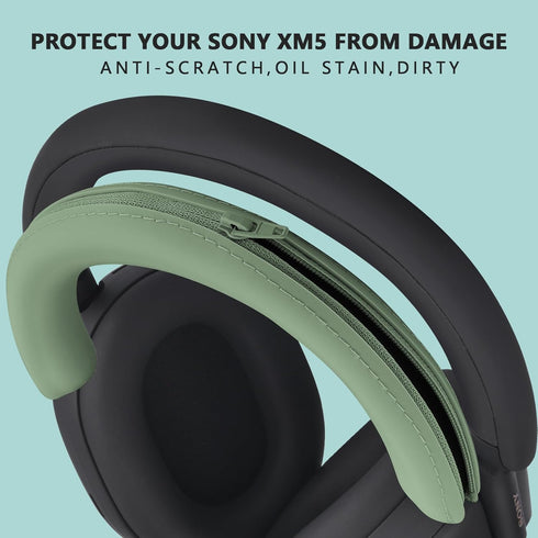 Silicone Case for Sony WH-1000XM5, Sony xm5 Wireless Headphones Protective case Cover,Cactus Green...