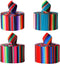 4 Rolls Mexican Fiesta Ribbon 2.5 Inch x 20 Yards Rainbow Stripes Serape Ribbon Craft Ribbon for DIY Wrapping Party Decoration Crafts Decoration (...