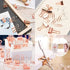 KIDMEN Rosegold kit,Set of Binder Clips,Paper Clips,Push Pins, total 226pcs...