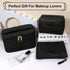 MAANGE Makeup Bag - Large Cosmetic Bag with 2pcs Small Makeup Bags Portable Leather Travel Makeup Bag Set Toiletry Bag Make Up Bags for Women and ...