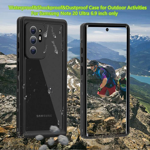 Compatible with Note 20 Ultra Waterproof Case, IP68 Underwater Dirtproof Shockproof Built in Screen Protector Full Body Protective Cover for Samsu...
