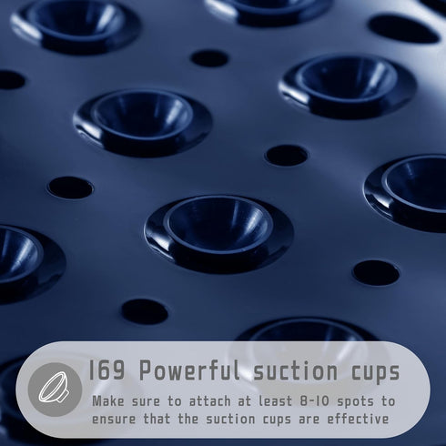 Yimobra Shower Stall Mat Non Slip, 21x21 Inch, Soft Square Bath Mat for Shower with Suction Cups and Drain Holes, Stall Floor Mats for Bathroom, M...