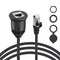SinLoon RJ45 Panel Flush Mount Cable 3FT RJ45 Male to Female Car Flush Mount Cable Cat6A Cable for Car Truck Boat Motorcycle Dashboard Computer et...