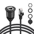 SinLoon RJ45 Panel Flush Mount Cable 3FT RJ45 Male to Female Car Flush Mount Cable Cat6A Cable for Car Truck Boat Motorcycle Dashboard Computer et...