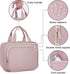 Narwey Hanging Toiletry Bag for Women Travel Makeup Bag Organizer Toiletries Bag for Travel Size Essentials Accessories Cosmetics (Dusty Rose (Med...