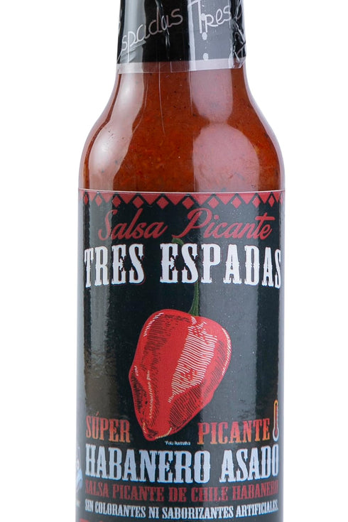 Salsa Picante Tres Espadas | Habanero Hot Sauce | Hot salsa crafted with Mexican Habaneros | Hot Sauce Bottles 5 FL OZ Each (Habanero Red Pepper, ...