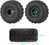 RCHUBAM 1.0" Wheel and Tire Set 4Pcs 69mm * 33mm Large Sticky Crawler Tires with Wheels for 1/18 TRX4M 1/24 Scale RC Crawler Car Axial SCX24 Upgra...