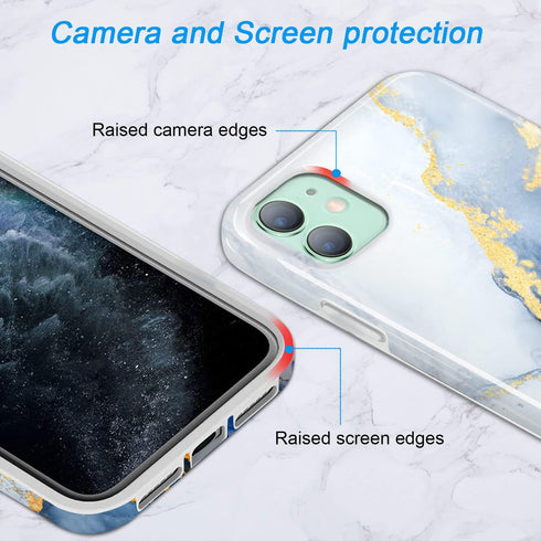 luolnh Compatible with iPhone 11 Case,iPhone 11 Case for Men,Gold Glitter Sparkle Marble Design Shockproof Soft Silicone TPU Bumper Cover Skin Pho...