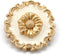 20 pcs Vintage Sunflower White Enamel Sewing Metal Shank Coat Buttons -25mm -1"...