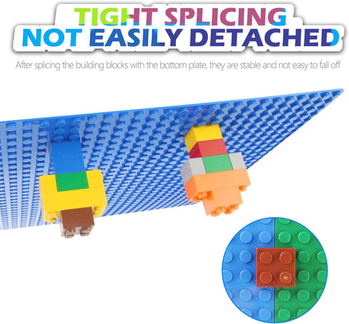 EKIND Classic Building Brick Plates, 10 inch x 10 inch Base Plates for Toy Bricks, STEM Activities & Display Table (2 Pack, White)...