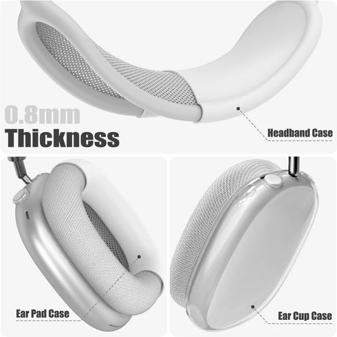 ?3 in 1? Case Cover for AirPods Max Headphones, Anti-Scratch Sweat-Proof Ear Pad Covers/Ear Cups Cover/Headband Cover Protectorfor Apple AirPods M...