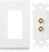 Cable Matters 2-Pack Speaker Wire Wall Plate, Gold Plated Speaker Wall Plate, Banana Plug Wall Plate for 1 Speaker, White...
