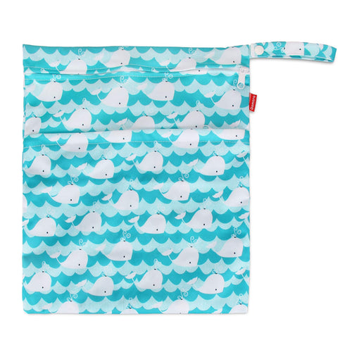 Damero Cloth Diaper Wet Dry Bag with Handle for Swimsuit, Pumping Parts, Wet Clothes and More, Ideal for Travel, Exercise, Daycare, Swimming, Reus...