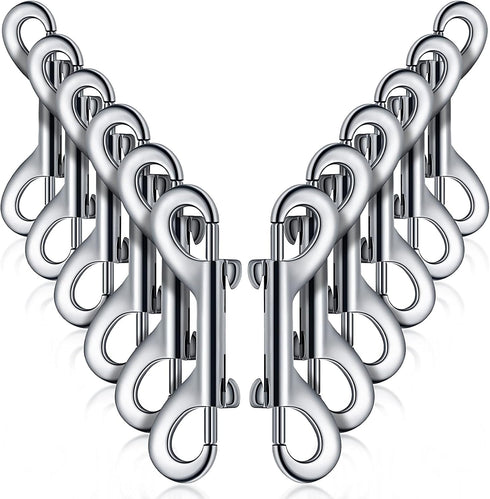 12 Pieces Double Ended Bolt Snaps Hook Zinc Alloy Double Trigger Clips Home Pet Accessory for Linking Dog Leash Collar Leash Key Chain Horse Tack ...