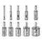 10pcs Diamond Drill Bit Set 1/4" - 1-1/4" (6mm-32mm) Hollow Drill Bits Hole Saw Set for Glass Tile Porcelain Ceramic Marble Bottles Pots Brick...