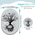 Desktop Non-Slip Mouse Pad and Coaster Combination, Personality Mouse Pad Pattern, Suitable for Office and Home Mouse Pad, Black and White Skull H...