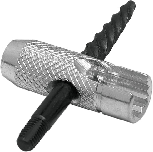 LUMAX LX-1426 Silver Small Four-Way Grease Fitting Tool. Small for ¼-28 Threads. All-in-One Tool to Install New Straight and Angle-Type Fittings....