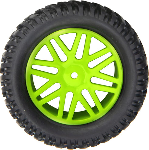ShareGoo OD 96mm/3.77 RC Rubber Tire w/Plastic Rim 12mm Hex Compatible with HSP 94170 94155 1/10 RC Course Truck Wltoys 1/14 144001 144010 124007 ...