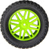 ShareGoo OD 96mm/3.77 RC Rubber Tire w/Plastic Rim 12mm Hex Compatible with HSP 94170 94155 1/10 RC Course Truck Wltoys 1/14 144001 144010 124007 ...