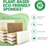 10 Pack Biodegradable Natural Kitchen Sponge - Compostable Cellulose and Coconut Walnut Scrubber Sponge - Eco Friendly Sponges for Dishes...