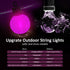 Outdoor String Lights, Outdoor Smart Patio Light, 30FT Color Changing String Lights with 15 Shatterproof LED Bulbs without a Controller, Extendabl...