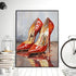 IPISSOI 5D Diamond Painting Kits by Number for Adults Red High Heel Shoes Art, Diamond Art Diamond Painting Full Round Drill Crystal Rhinestone Em...