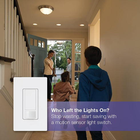 Lutron Maestro Motion Sensor Switch | 2 Amp, Single Pole | MS-OPS2-WH | White......