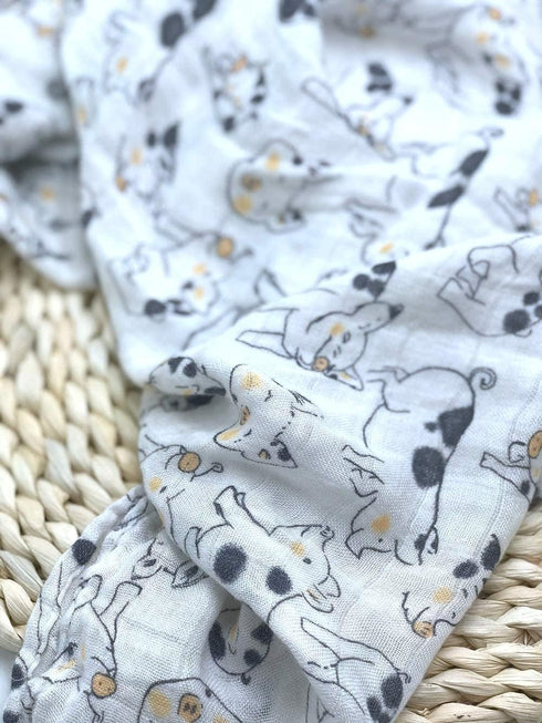 Ultra Soft Muslin Swaddle Blankets Premium Receiving Blanket for Boys & Girls Luxurious Soft and Silky 47" x 47" Pig Blanket (Pig)...