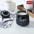 HAOTOP Farmhouse Porcelain Sugar Bowl with Lid and Spoon 12oz,Easy to Clean (Black)...