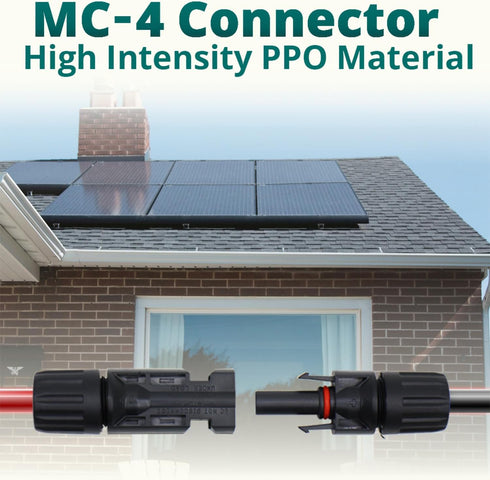 Solar Panel mc-4 connectors IP67 Waterproof for Solar Panel Cable Assembly and Installation, Solar connectors mc4-12PCS Male/Female 6 Pairs with 1...