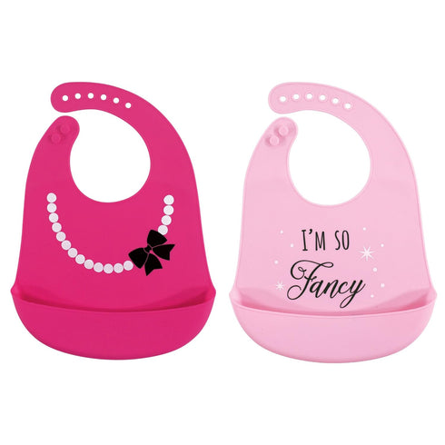 Hudson Baby Unisex Baby Silicone Bibs, Fancy, One Size...