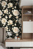 HAOKHOME 93242-1 Peel and Stick Wallpaper Floral Vintage Roses Peonies Contact Paper Removable Black/Beige/Olive Self Adhesive Mural 17.7in x 6.5f...