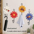 Notakia Creative Daisy Resin Wall Hooks Wall Mounted Art Flower Iron Hook Hand-Painted Hanging Coat/Hat/Key/Towel Hooks Home Decoration(Set of 4)...