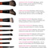 Cosme 9 FLAWLESS FACE MINI Makeup Brush Set: Foundation, Eyeshadow, Blush, Contour, Powder Make Up Brush Set & Case. Synthetic & Natural Hair Make...