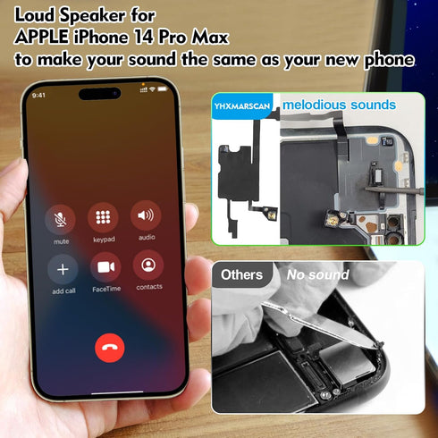 Earpiece Speaker Replacement for iPhone 14 Pro Max Ear Speaker Flex Cable Replacement for iPhone 14 Pro Max with Tool...