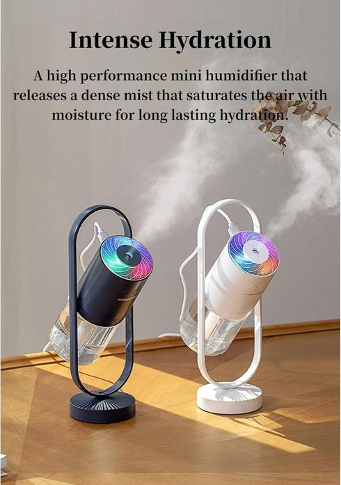 Portable Mini Humidifier, Compact 360° Rotating Cool Mist Air Humidifier Automatic Shutdown for Office for Home for Travel (#1)...