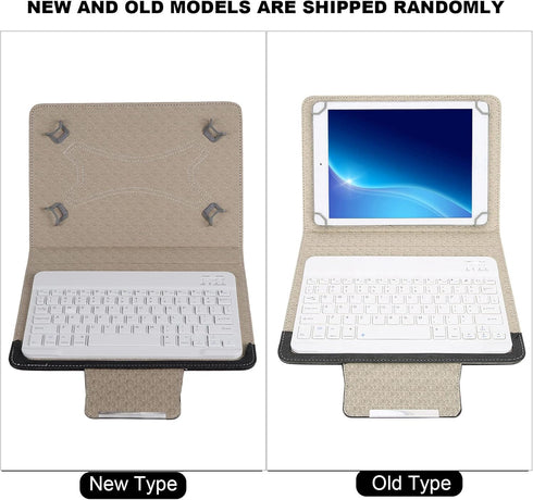 Bluetooth Wireless Keyboard with PU Case Cover for Android/for iOS Smartphone,Bluetooth Keyboard with Flip Case and Stand for 9.7''-10.1'' Windows...