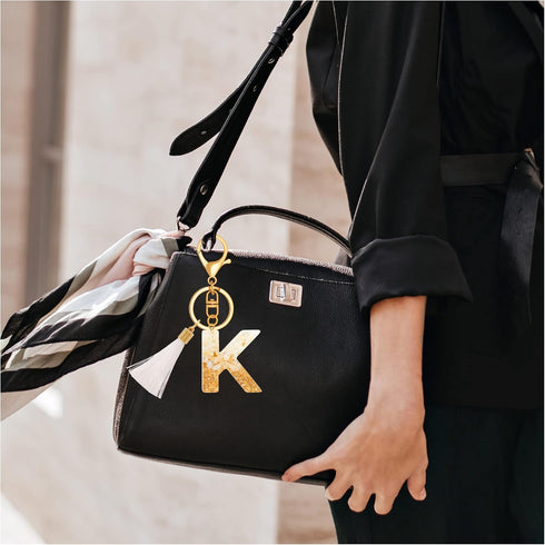Initial Letter Keychain for Women Birthday gift To Little Girls Tassel Butterfly Pendant Key Ring for Backpack...
