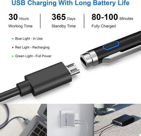 Stylus Pens for Touch Screens, NTHJOYS Universal Fine Point Stylus for iPad, iPhone, iOS/Android Smart Phone and Other Tablets, Active Stylus Styl...