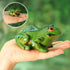 2pcs Frog Statues, 2 Sizes Resin Frogs Garden Miniatures Decor Lifelike Frog Miniature Figurines Animals Ornament for Garden Landscape Dollhouse D...