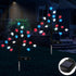 2 Pack 4th July Decorations Outdoor Solar Lights Patriotic Decorations Solar Red White Blue Star Lights Waterproof Outdoor Independence Day Lights...