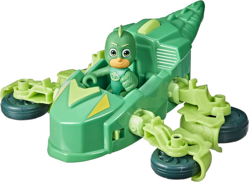 PJ Masks Gekko Deluxe Vehicle Preschool Toy, Gekko-Mobile Car with 2 Wheel Modes and Gekko Action Figure for Kids Ages 3 and Up...