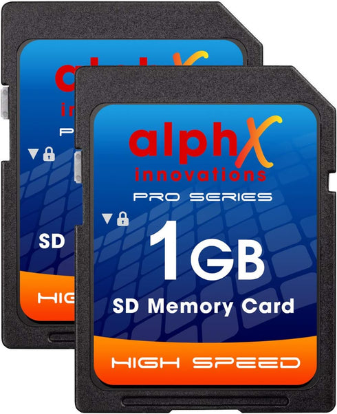AlphX 1gb SD Secure Digital Memory Cards, Pack of 2 - Compatible with all Digital Cameras...